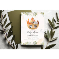 Invitación a la Fiesta de Bebé del Arca de Noé