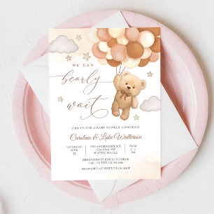 Invitación a la Fiesta de Bebé del Osito de Peluch