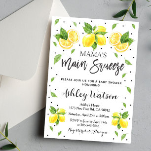 Invitación a la Fiesta de Bebé Limón "Mama Main Sq