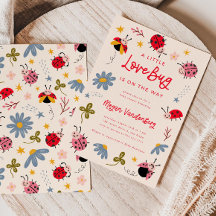 Invitación a la Fiesta de Bebé Love Bug | Invitaci