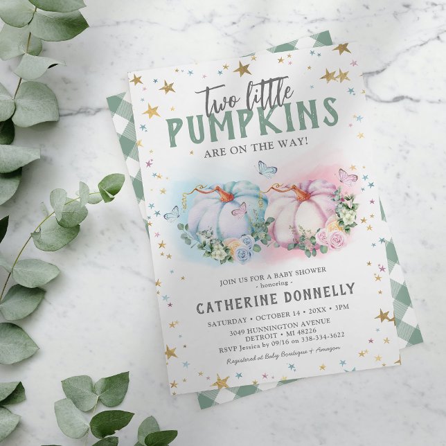 Invitación a la fiesta de bebé niño niña gemelos c (Subido por el creador)