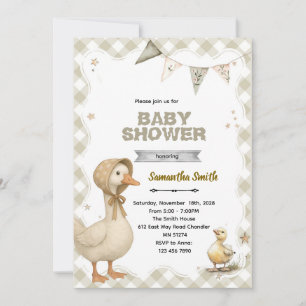 Invitación a la fiesta de bebé Silly Goose