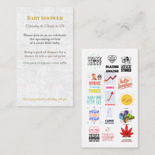 Invitación a la Fiesta de Bebé Tarjeta de Rifas