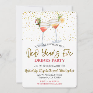 Invitación a la Fiesta de Bebidas de Nochevieja