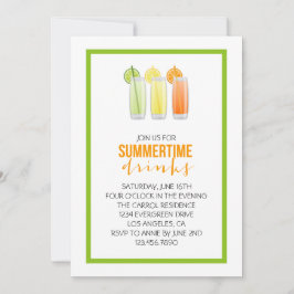Invitación a la fiesta de bebidas de verano
