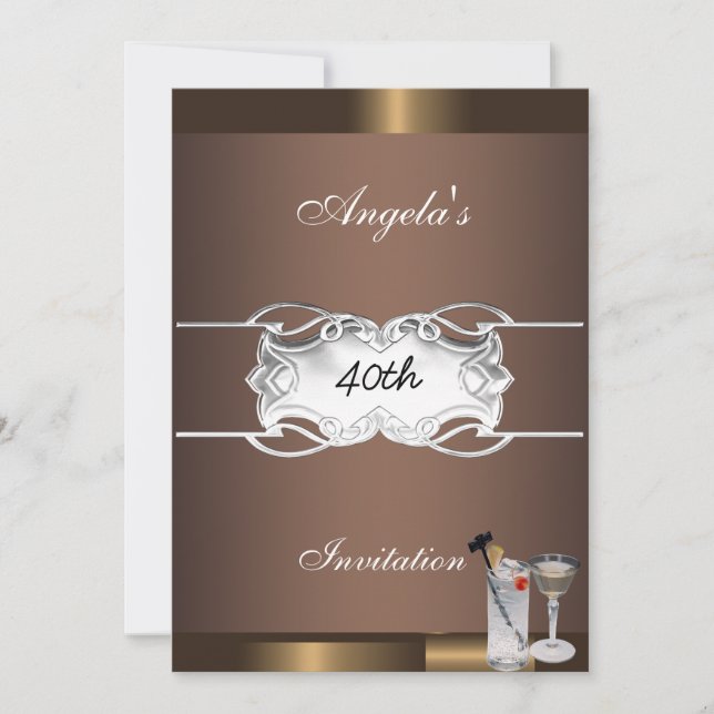 Invitación a la fiesta de bebidas y chocolate (Anverso)