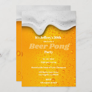 Invitación a la fiesta de Beer pong