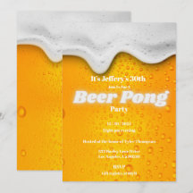 Invitación a la fiesta de Beer pong