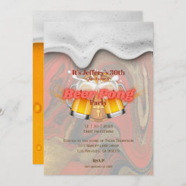 Invitación a la fiesta de Beer pong