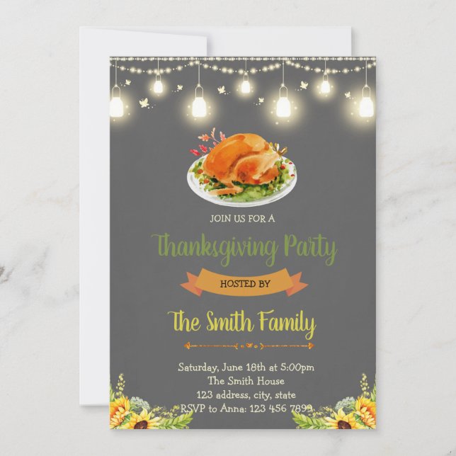 Invitación a la fiesta de bienvenida (Anverso)