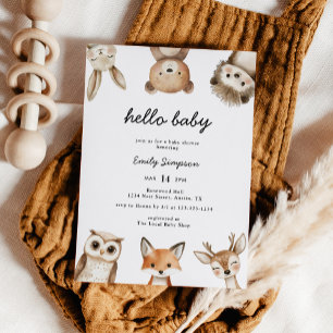 Invitación a la fiesta de bienvenida al bebé Oso d