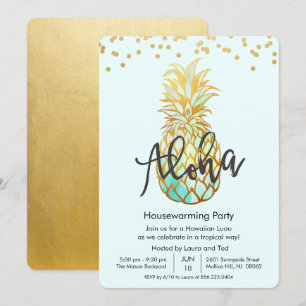 Invitación a la fiesta de bienvenida Aloha Luau