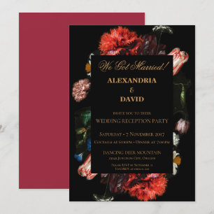 Invitación a la fiesta de bienvenida de boda Flora