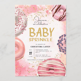 Invitación a la fiesta de bienvenida de Donut BABY