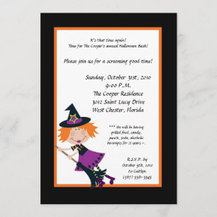 Invitación a la fiesta de bienvenida de Halloween