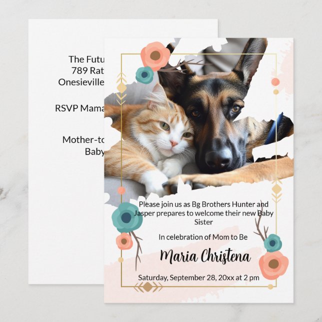 Invitación a la Fiesta de Bienvenida de Hermanos M (Anverso / Reverso)