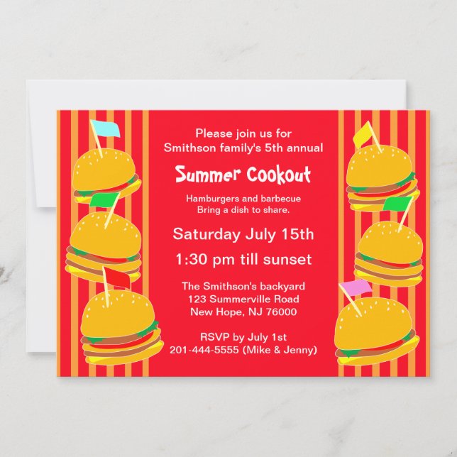 Invitación a la fiesta de bienvenida de verano (Anverso)