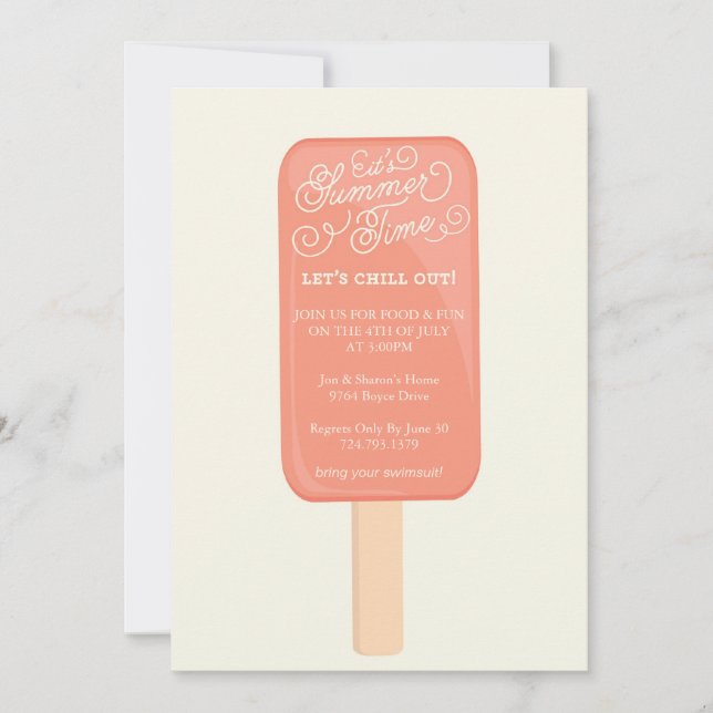 Invitación a la fiesta de bienvenida de verano - P (Anverso)