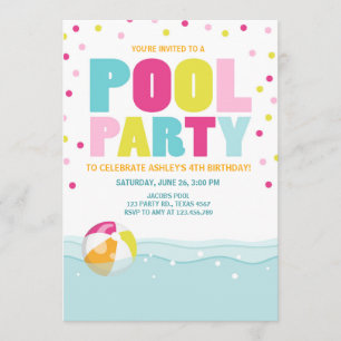 Invitación a la fiesta de billar Chica de cumpleañ