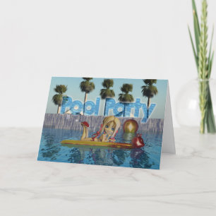 Invitación a la fiesta de billar con el juego de m