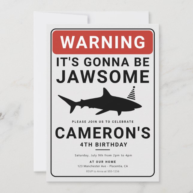 Invitación a la fiesta de billar de cumpleaños del (Anverso)