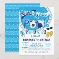 Invitación a la fiesta de billar de fútbol - Chico