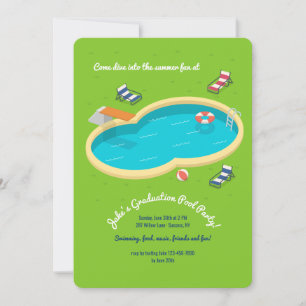Invitación a la fiesta de billar de patio trasero