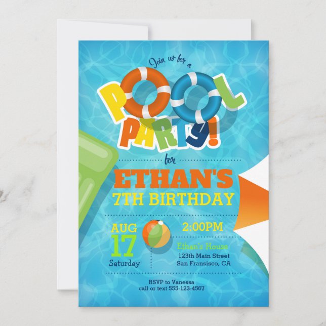 Invitación a la fiesta de billar - Invitación de b (Anverso)