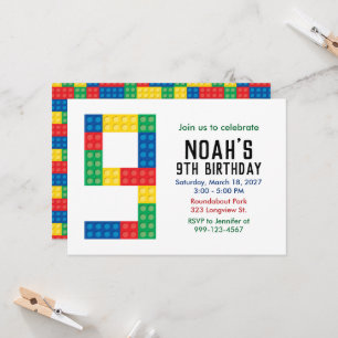 Invitación a la fiesta de bloques de construcción