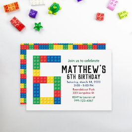 Invitación a la fiesta de bloques de construcción