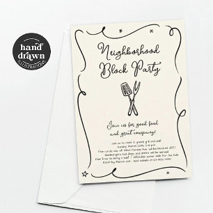 Invitación a la fiesta de bloques de vecindad