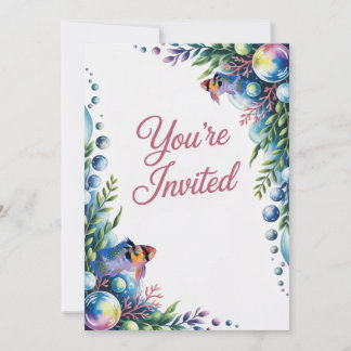 Invitación a la fiesta de boda de Blue Ram Cichlid