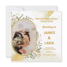 Invitación a la Fiesta de Boda de Oro Verde de Luj