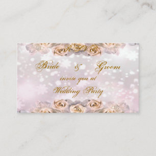 Invitación a la fiesta de boda de rosas -