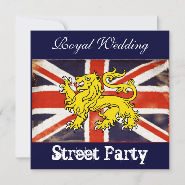 Invitación a la fiesta de Boda de Wills & Kate Roy (Anverso)