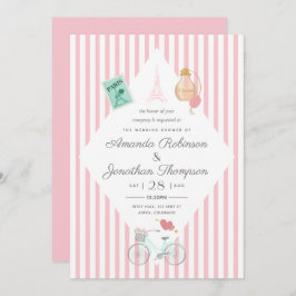 Invitación a la fiesta de boda temática de París