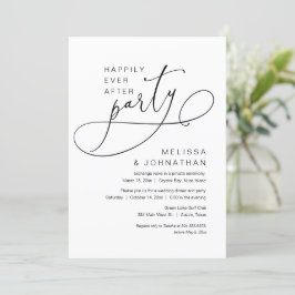 Invitación a la fiesta de boda y fuga Happily Ever