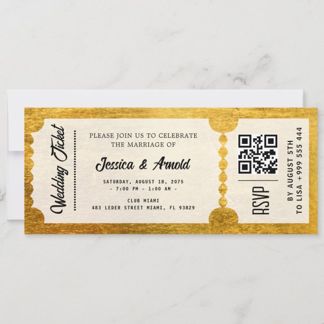 Invitación a la fiesta de bodas de oro (Anverso)