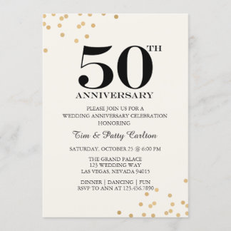 Invitación a la fiesta de bodas de oro 50 aniversa