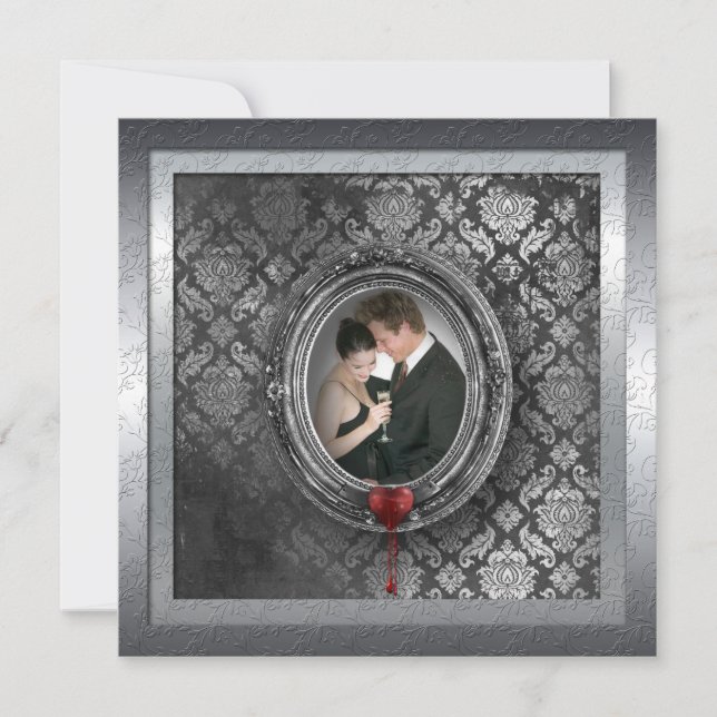 Invitación a la fiesta de bodas de plata por 25º a (Anverso)