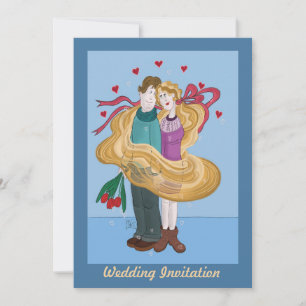 Invitación a la fiesta de bodas entrelazadas