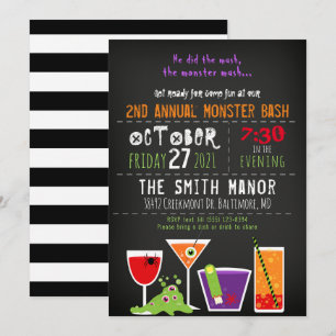 Invitación a la fiesta de boicot de Monster Mash H