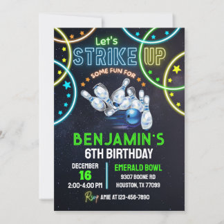 Invitación a la fiesta de bolos chicos