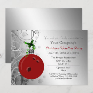 Invitación a la fiesta de bolos corporativa festiv