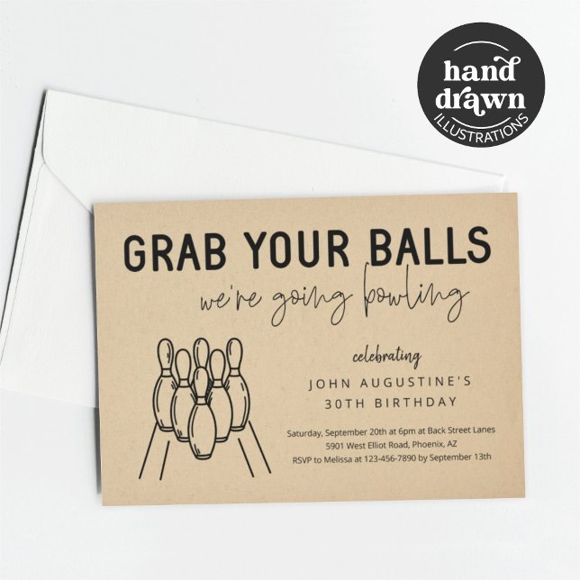 Invitación a la fiesta de bolos divertidos para ad (Subido por el creador)