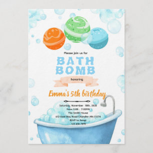 Invitación a la fiesta de bombas de baño