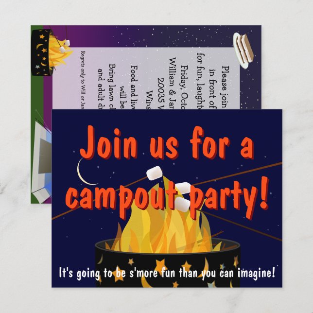 Invitación a la fiesta de bomberos (Anverso / Reverso)