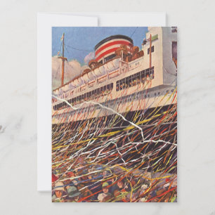 Invitación a la fiesta de Bon Voyage de crucero Vi