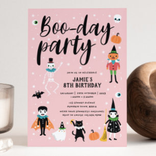 Invitación a la fiesta de boo-día de Halloween