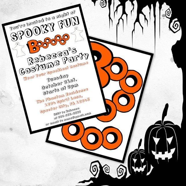 Invitación a la fiesta de Boo Halloween (Subido por el creador)